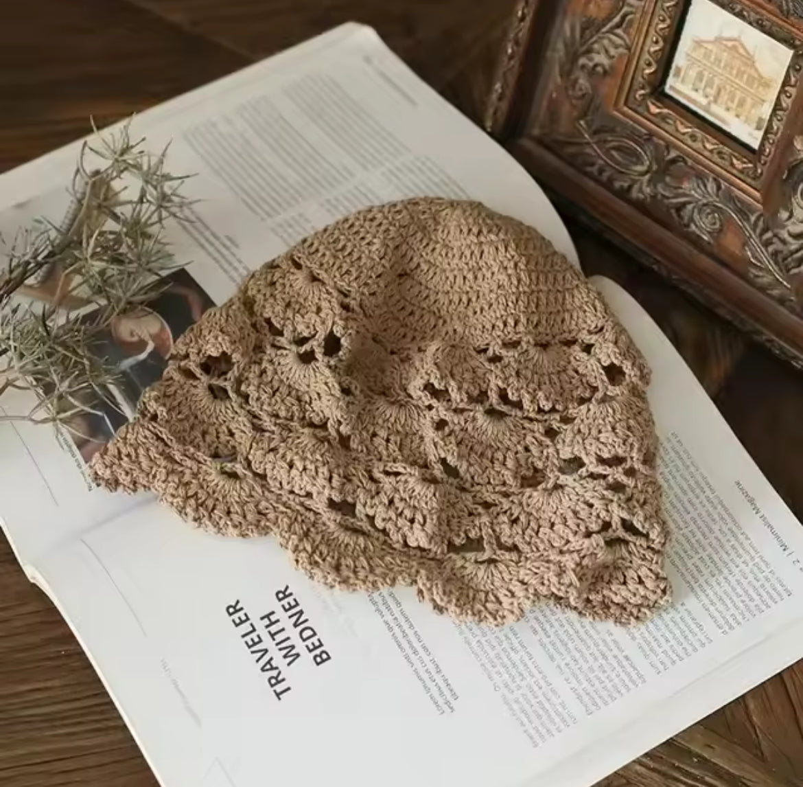 Casquete Crochet Khaki