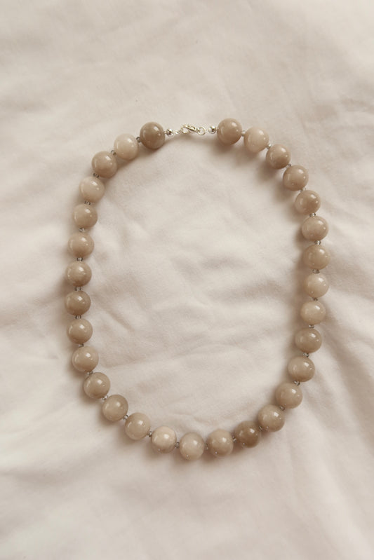 Collar Piedra Jade Gris