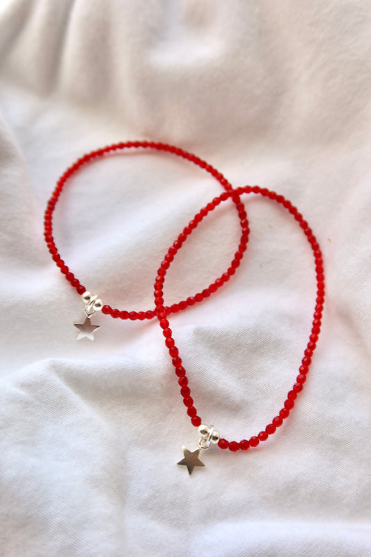 Pulsera Cristales Rojos Estrella